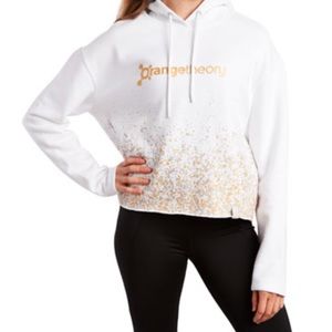 ORANGETHEORY SHINE WARM-UP CROP HOODIE SZ SMALL